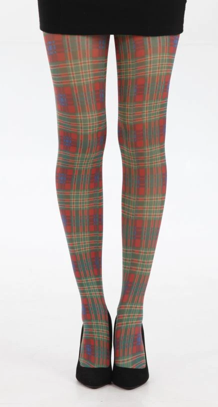 Benton Plaid Tartan Tights - Green 5055419607680