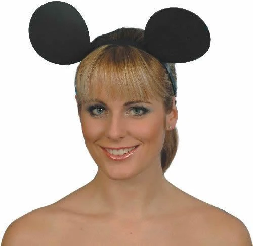 Mouse Ears On Black Headband
