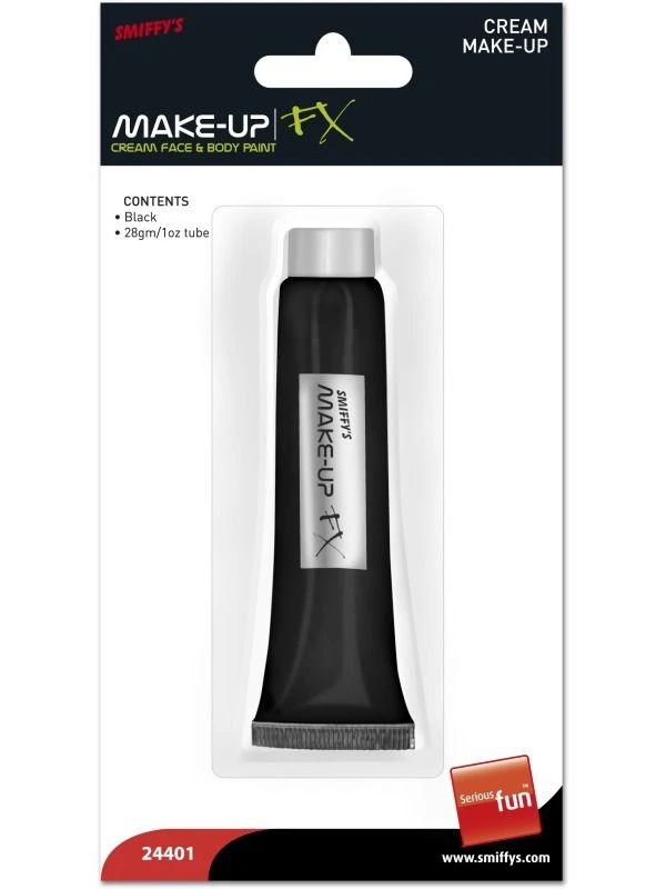 Smiffy's Make Up FX Aqua Cream Make Up Black Colour Smiffys 24401