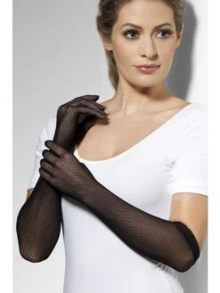 Black Fishnet Gloves 24632