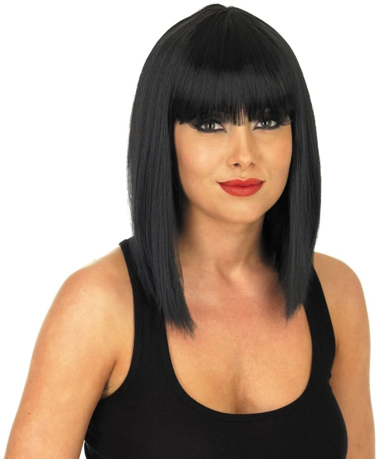 Straight Black With Fringe