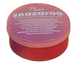 Red Snazaroo 75ML Face Paint Big Tub Professional Quality
