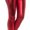 80's Metallic Disco Leggins Red 48102