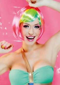 Wigs Poppy Rave Range Fancy Dress 85700