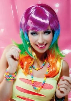 Wigs Kandy Rave Range Fancy Dress 85702