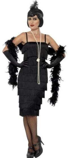 Flapper Long Black Costume 45502