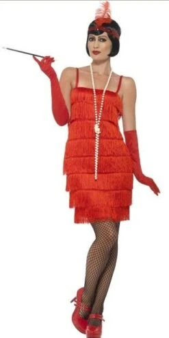 Flapper Red Short Costume 45499