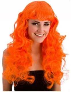 Foxy Neon Orange Wig EW-8233