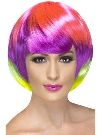 Funky Babe Wig Multi-Coloured Layered 42340