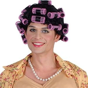 Funny Housewife Wig With Rollers EW-8041