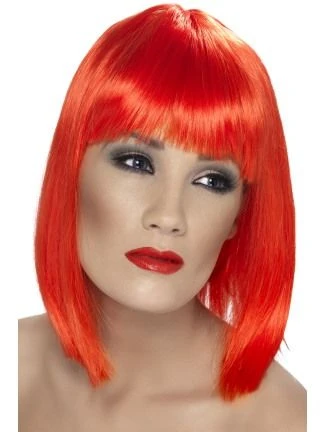 Glam Wig Neon Red 42142