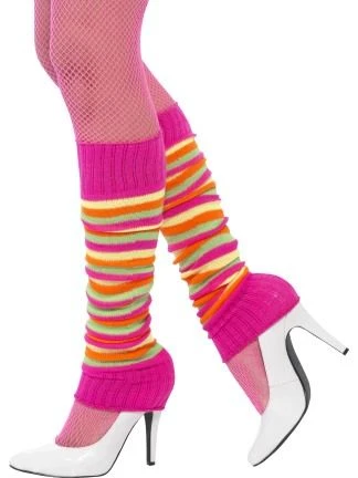 Legwarmers Neon Striped 45643