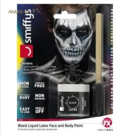 Liquid Latex Pot And Sponge Aplicator Black 46229