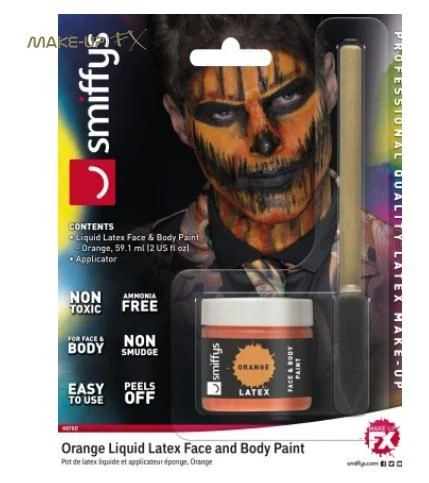 Liquid Latex Pot And Sponge Aplicator Orange 46760