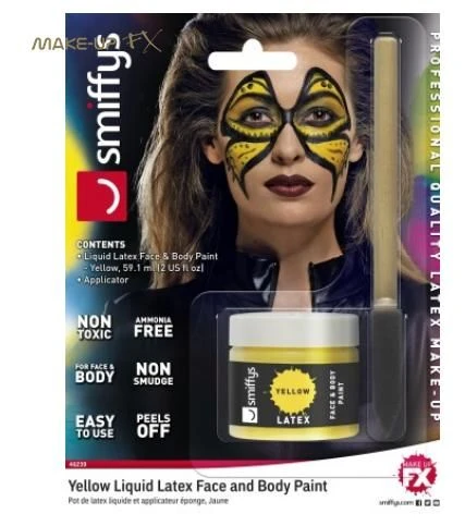Liquid Latex Pot And Sponge Aplicator Yellow 46239
