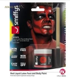 Liquid Latex Pot And Sponge Aplicator Red 46228