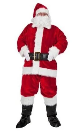 Luxury Plush 8 PC Santa Costume XM-4568