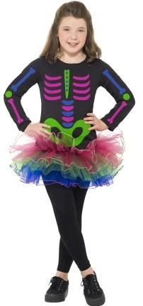 Neon Skeleton Girl Costume 24387