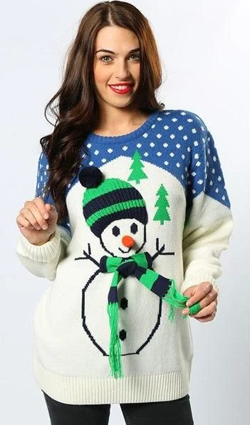 Snowman White Jumper CS422