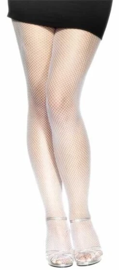 White Fishnet Tights