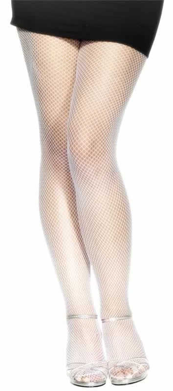 White Fishnet Tights