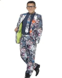 Smiffy's Zombie Boy Suit Stand Out Suits Fancy Dress 45956