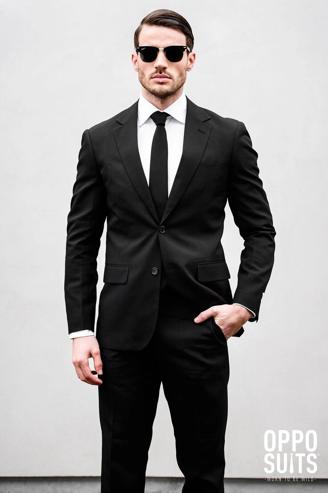 OppoSuits Black Knight Fancy Dress Suit 0050