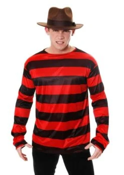 Freddy Krueger Inspired Striped Jumper Red And Black U36 245