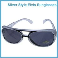 Rock N Roll Glasses Silver Elvis