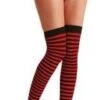 Black And Red Thigh Highs