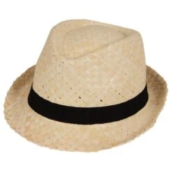 Straw Fedora With Black Band Hat Wicked 9149